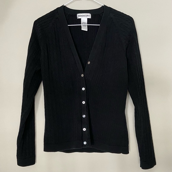 Mendocino Black Button Up Cardigan - Picture 7 of 7